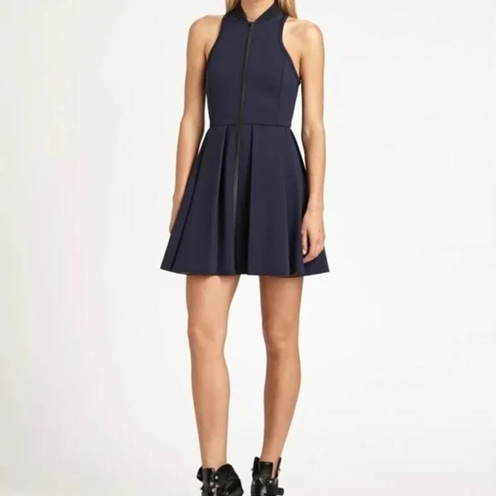 Alexander Wang Scuba Tank Zip Dress – Navy – Size L